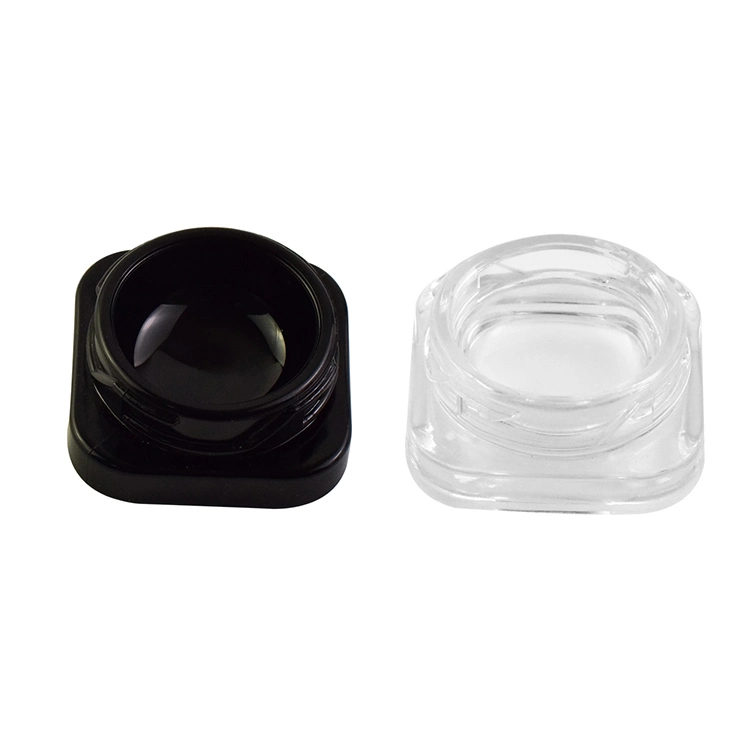 5ml 9ml Child Resistant Qube Black Glass Concentrate Jar with Cr Lid -250 Count