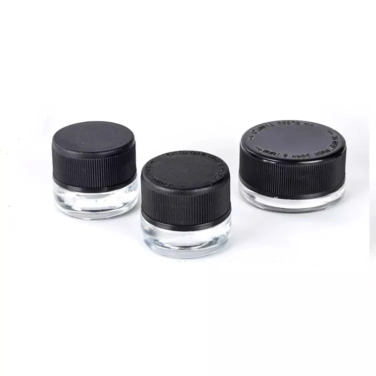 Hot Sale 5ml 7ml 9ml Glass Concentrate Storage Jar with Child Proof Cap for Eye Cream Wax Oil